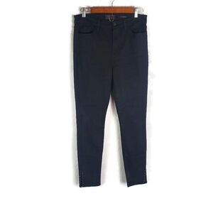 7 For All Mankind 7FAM JEN7 Embellished Ankle Black Skinny Jeans Women's Size 8